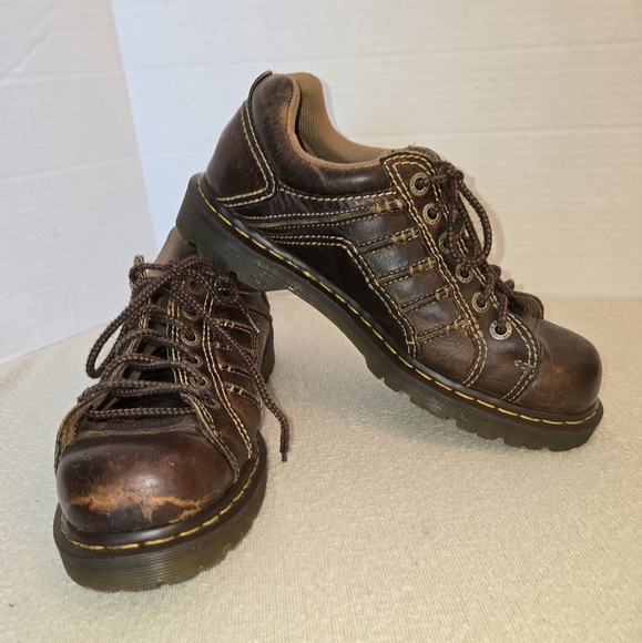 Dr Martens Keith Distressed Brown Leather Oxford Chunky Shoe size 11